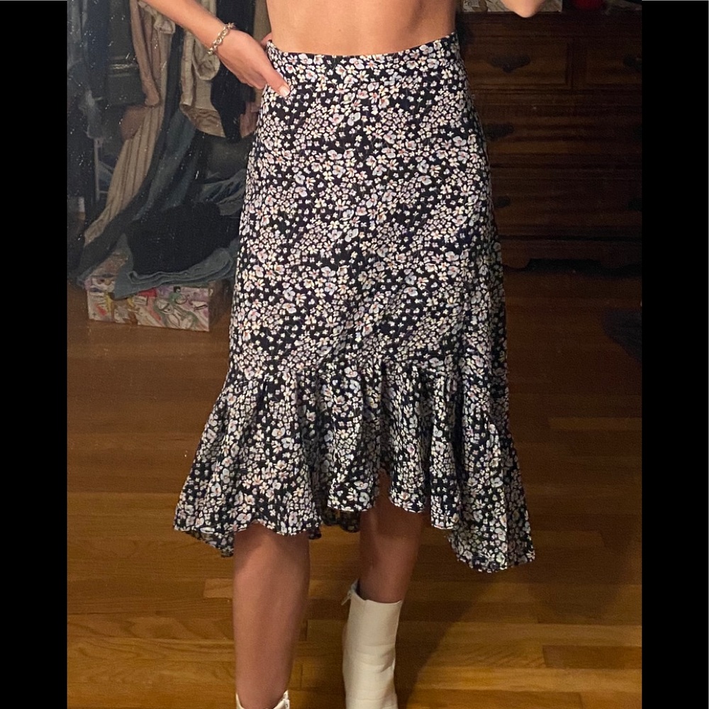 h&m high low skirt